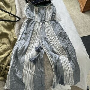 Strapless Romper, hits mid-shin